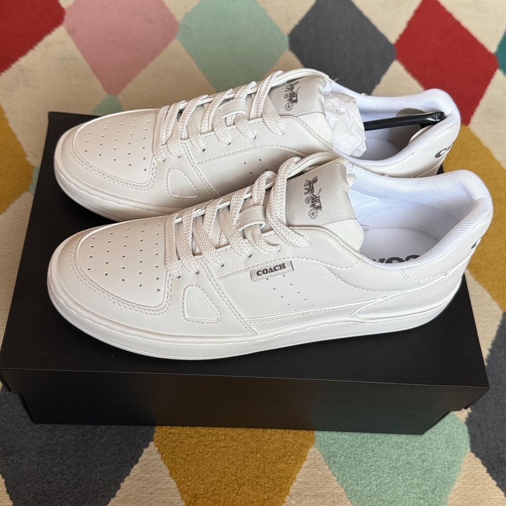 NWT Coach Clip Court Low-Top Sneakers - White - Size 7.5 - Picture 5 of 7